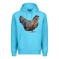 Ocean Blue Cream Legbar Chicken Premium Hoodie - LillyAllenDesigns