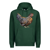 Sports Green Cream Legbar Chicken Premium Hoodie - LillyAllenDesigns