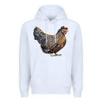 White Cream Legbar Chicken Premium Hoodie - LillyAllenDesigns