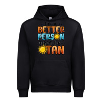 Black im better person when im tan Urban Hoodie - MaliasSmallBusiness