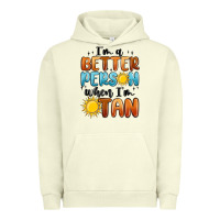 Pigment Pistachio im better person when im tan Urban Hoodie - MaliasSmallBusiness