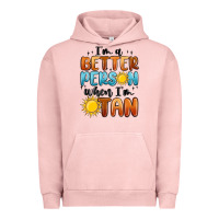 Pigment Salmon im better person when im tan Urban Hoodie - MaliasSmallBusiness