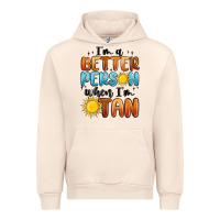 Sandshell im better person when im tan Urban Hoodie - MaliasSmallBusiness