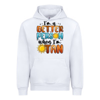 White im better person when im tan Urban Hoodie - MaliasSmallBusiness