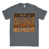 Charcoal Heather melanin educated motivated elevated melanated Classic Tee - texasbilliewilder