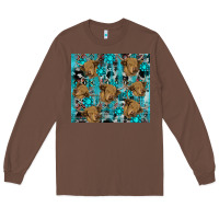 Chestnut western aztec highland cow Long Sleeve Tee - RanaPortraitStore