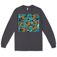 Smoke western aztec highland cow Long Sleeve Tee - RanaPortraitStore