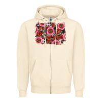 Sandshell valentine's day sunflowers leopard cowhide background Zipper Hoodie - RanaPortraitStore