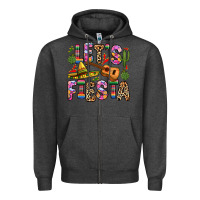 Charcoal Heather let s fiesta Zipper Hoodie - Zillion Design Studio