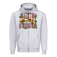 Heather Grey let s fiesta Zipper Hoodie - Zillion Design Studio