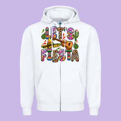 Let S Fiesta Zipper Hoodie Designed By Zillion Design Studio