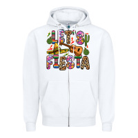 White let s fiesta Zipper Hoodie - Zillion Design Studio