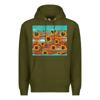 Army Green turquoise leopard distressed serape background tumbler Premium Hoodie - Jasminsmagicworld