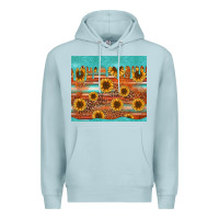 Blue Mist turquoise leopard distressed serape background tumbler Premium Hoodie - Jasminsmagicworld