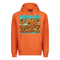 Carrot turquoise leopard distressed serape background tumbler Premium Hoodie - Jasminsmagicworld