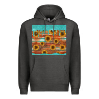 Charcoal Heather turquoise leopard distressed serape background tumbler Premium Hoodie - Jasminsmagicworld