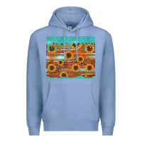 Colony Blue turquoise leopard distressed serape background tumbler Premium Hoodie - Jasminsmagicworld