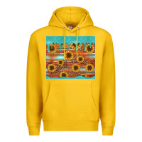 Lemon turquoise leopard distressed serape background tumbler Premium Hoodie - Jasminsmagicworld