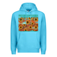 Ocean Blue turquoise leopard distressed serape background tumbler Premium Hoodie - Jasminsmagicworld