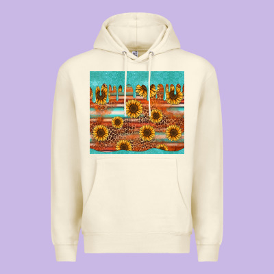 Turquoise Leopard Distressed Serape Background Tumbler Premium Hoodie Designed By Jasminsmagicworld