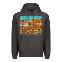 Smoke turquoise leopard distressed serape background tumbler Premium Hoodie - Jasminsmagicworld