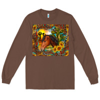 Chestnut western horse and sunflower Long Sleeve Tee - RanaPortraitStore