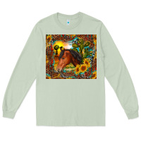 Matcha western horse and sunflower Long Sleeve Tee - RanaPortraitStore