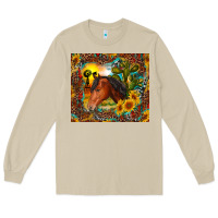 Mushroom western horse and sunflower Long Sleeve Tee - RanaPortraitStore