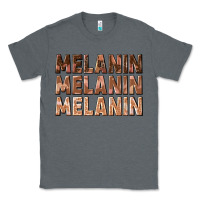 Charcoal Heather melanin melanin melanin Classic Tee - texasbilliewilder