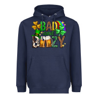 Navy Bad and boozy st. patricks day Heavyweight Hoodie - Neo Western