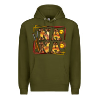 Army Green softball  nana Premium Hoodie - AdoDesignShop