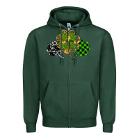 Sports Green st patricks day shamrock gold Zipper Hoodie - RanaPortraitStore