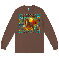 Chestnut western horse and desert tumbler Long Sleeve Tee - RanaPortraitStore