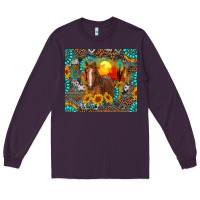 Plum western horse and desert tumbler Long Sleeve Tee - RanaPortraitStore