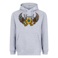 Heather Grey blessed mom Heavyweight Hoodie - SublimationCraftShop