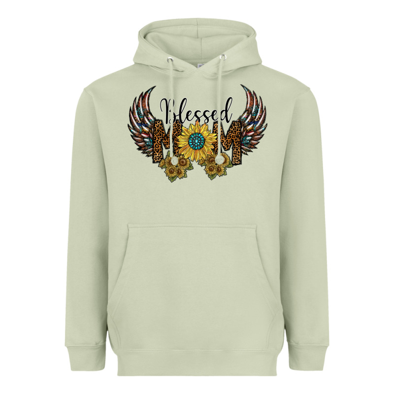 Blessed Mom Heavyweight Hoodie by SublimationCraftShop | Teevron