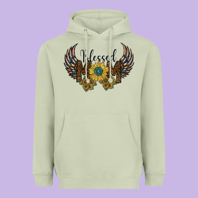 Blessed Mom Heavyweight Hoodie Designed By Sublimationcraftshop
