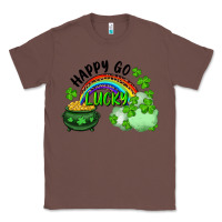 Chestnut Happy Go Lucky Rainbow Shamrocks And Pot Of Gold Classic Tee - RanaPortraitStore