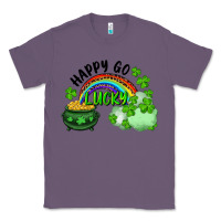 Lavender Happy Go Lucky Rainbow Shamrocks And Pot Of Gold Classic Tee - RanaPortraitStore