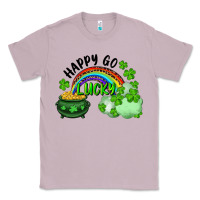 Lilac Happy Go Lucky Rainbow Shamrocks And Pot Of Gold Classic Tee - RanaPortraitStore