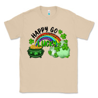Mushroom Happy Go Lucky Rainbow Shamrocks And Pot Of Gold Classic Tee - RanaPortraitStore