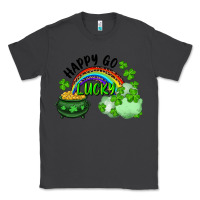 Smoke Happy Go Lucky Rainbow Shamrocks And Pot Of Gold Classic Tee - RanaPortraitStore