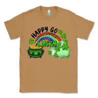Toasted Coconut Happy Go Lucky Rainbow Shamrocks And Pot Of Gold Classic Tee - RanaPortraitStore