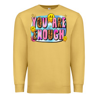 Antique Gold you are enough Premium Sweatshirt - JahusDesignShop