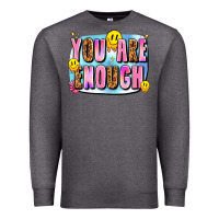 Charcoal Heather you are enough Premium Sweatshirt - JahusDesignShop