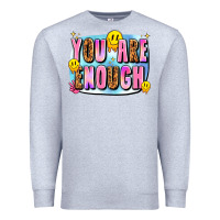 Heather Grey you are enough Premium Sweatshirt - JahusDesignShop