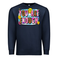 Navy you are enough Premium Sweatshirt - JahusDesignShop