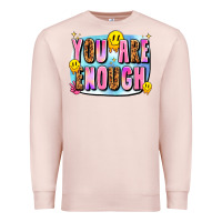Pale Pink you are enough Premium Sweatshirt - JahusDesignShop