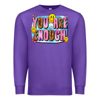 Purple you are enough Premium Sweatshirt - JahusDesignShop