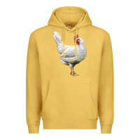 Antique Gold leghorn chicken Premium Hoodie - LillyAllenDesigns